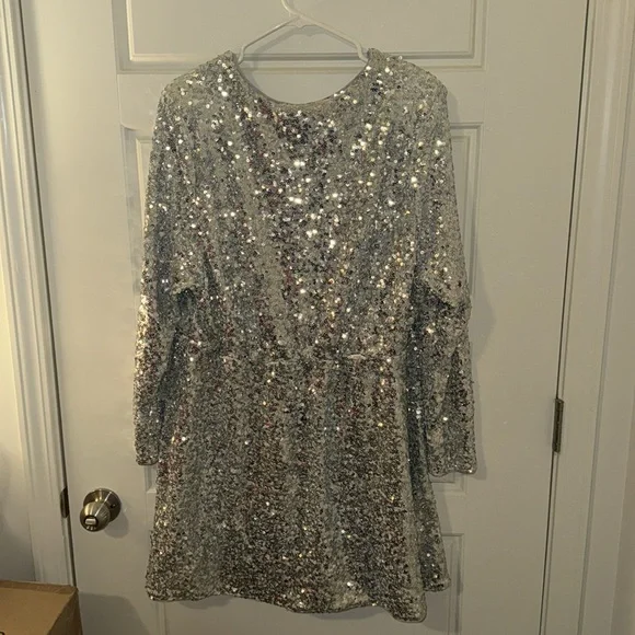 H&M Silver Sequin Dress - Picture 10 of 15